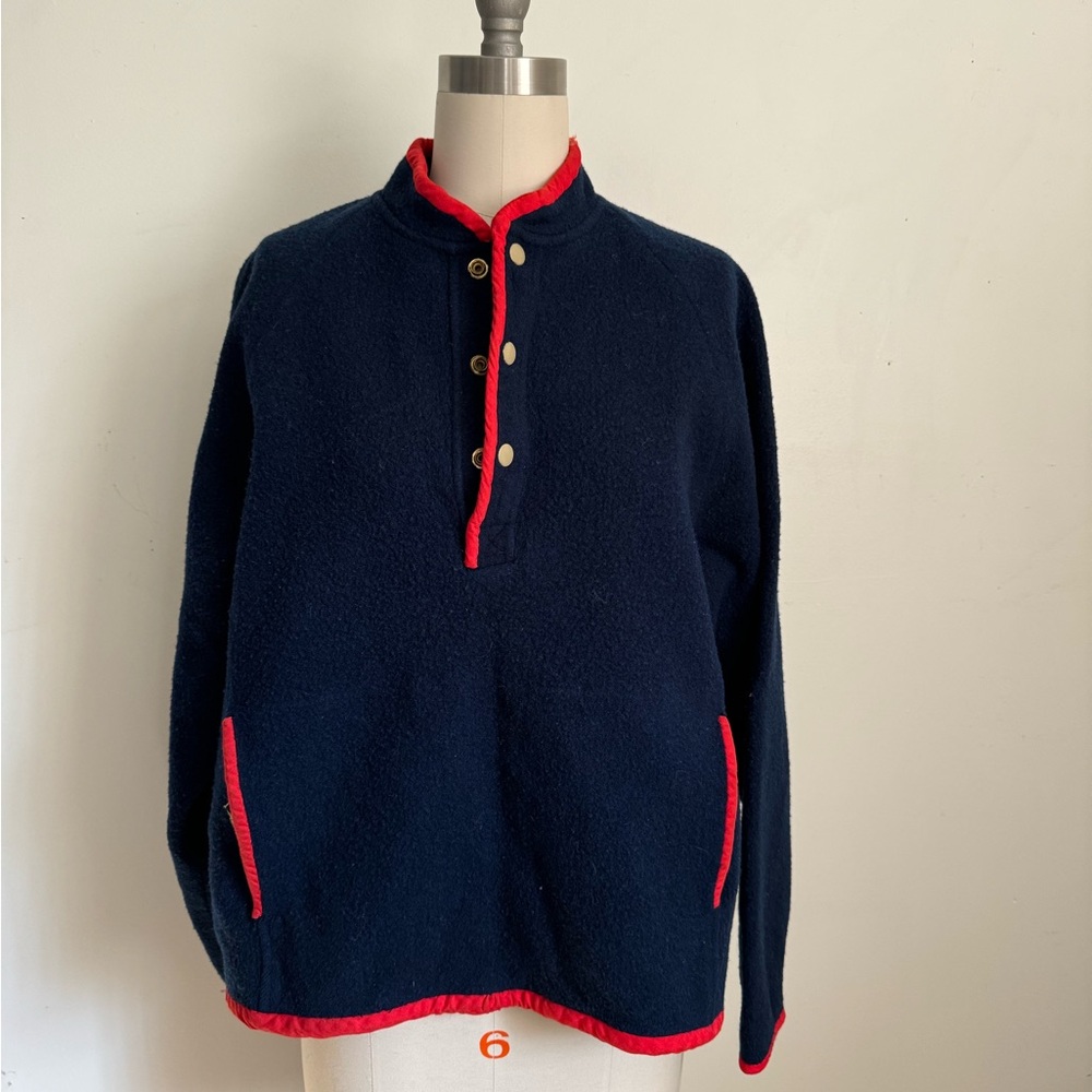 Vintage Blue Red WOOLRICH Pull Over M
